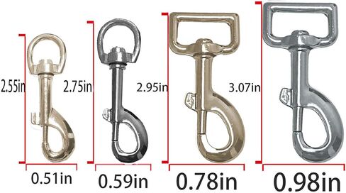 خطافات دوارة المفاجئة، خطافات مقود الكلب من الفولاذ المقاوم للصدأ 316 مشبك غوص سكوبا من الدرجة البحرية مناسب لمشابك أحزمة الكلاب الثقيلة، وسلاسل المفاتيح، والمحافظ، والحقائب المدرسية، والمحافظ، والأحزمة، وأطواق الحيوانات الأليفة 4 قطع. in Kuwait