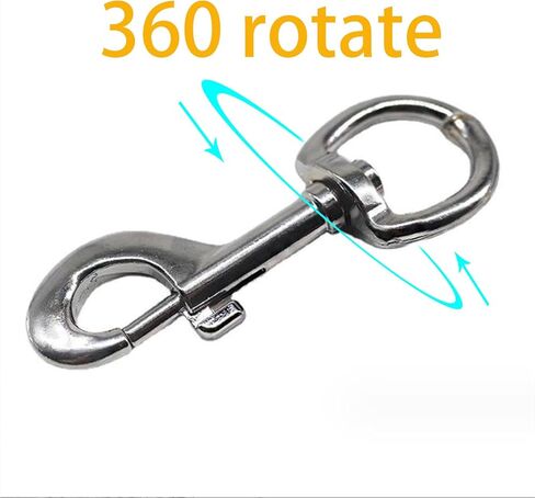 خطافات دوارة المفاجئة، خطافات مقود الكلب من الفولاذ المقاوم للصدأ 316 مشبك غوص سكوبا من الدرجة البحرية مناسب لمشابك أحزمة الكلاب الثقيلة، وسلاسل المفاتيح، والمحافظ، والحقائب المدرسية، والمحافظ، والأحزمة، وأطواق الحيوانات الأليفة 4 قطع. in Kuwait