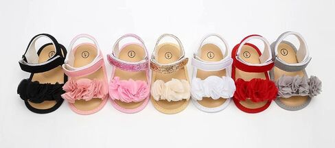 GAISUMMI Baby Girls Summer Sandals Infant Flower Bowsknot Flats Newborn Soft Sole Slippers Open Toe Sparkly Premium Outdoor Toddler First Walking Beach Shoes in Saudi Arabia