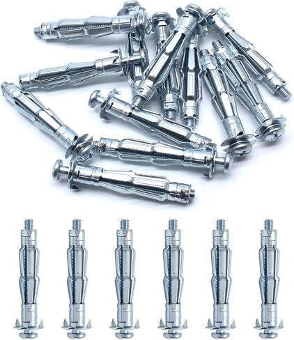 Zorveiio 30 Pcs M5x52 Hollow Wall Anchors Screws Heavy Duty Bolt Screws Zinc Plated Wall Anchor Screws for Drywall Plasterboard Fixing in Saudi Arabia