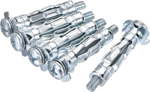 uxcell M5x37mm مسامير جدار محرك مجوفة من الفولاذ المطلي بالزنك للجدران الجافة والجص والبلاط 20 قطعة in Kuwait