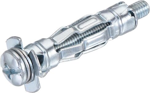 uxcell M5x37mm مسامير جدار محرك مجوفة من الفولاذ المطلي بالزنك للجدران الجافة والجص والبلاط 20 قطعة in Kuwait