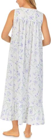 Eileen West Cotton Lawn Sleeveless Ballet Gown for Women - Pure Cotton Construction - Ribbon-Beaded Edge Lace in Saudi Arabia