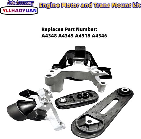 Yllhaoyuan مجموعة كاملة من 4 حوامل محرك المحرك لسيارة Nissan Rogue 2008-2015 | لسيارة Rogue Select 2.5L 2WD - تحل المجموعة محل EMT5953/A7370، 10092B/A7384 - تعمل على إصلاح الاهتزاز واهتزاز المحرك in Kuwait