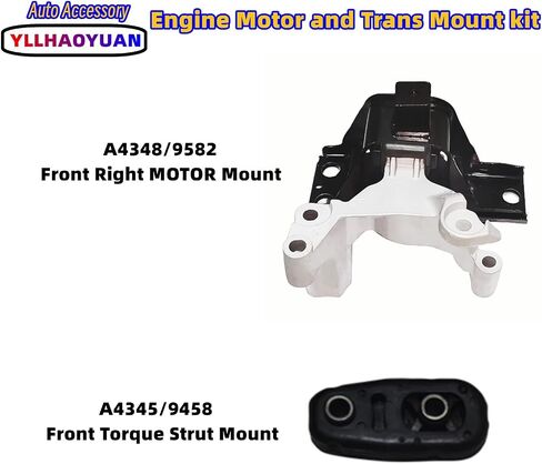 Yllhaoyuan مجموعة كاملة من 4 حوامل محرك المحرك لسيارة Nissan Rogue 2008-2015 | لسيارة Rogue Select 2.5L 2WD - تحل المجموعة محل EMT5953/A7370، 10092B/A7384 - تعمل على إصلاح الاهتزاز واهتزاز المحرك in Kuwait
