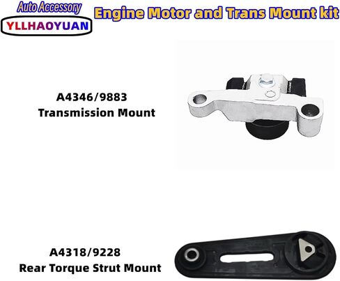 Yllhaoyuan مجموعة كاملة من 4 حوامل محرك المحرك لسيارة Nissan Rogue 2008-2015 | لسيارة Rogue Select 2.5L 2WD - تحل المجموعة محل EMT5953/A7370، 10092B/A7384 - تعمل على إصلاح الاهتزاز واهتزاز المحرك in Kuwait