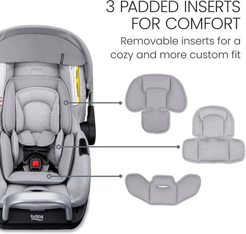 مقعد سيارة للرضع من بريتاكس سايبرس، مقعد سيارة مواجه للخلف مع قاعدة جبال الألب، ClickTight، أقمشة فاخرة، Ponte Glacier in Kuwait