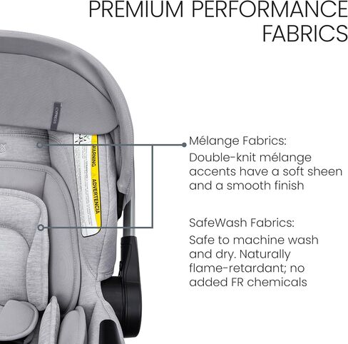 مقعد سيارة للرضع من بريتاكس سايبرس، مقعد سيارة مواجه للخلف مع قاعدة جبال الألب، ClickTight، أقمشة فاخرة، Ponte Glacier in Kuwait