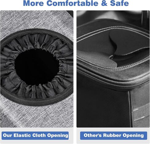 CaseBot Car Trash Can with 2 Removable Leak-Proof Interior Liners, Waterproof Car Garbage Can with Adjustable Tissue Holder and Storage Pockets (Gray) in Kuwait