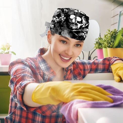 قطعتان من قبعات العمل القابلة للتعديل، قبعات فرك منتفخة ملونة مجردة، قبعات نسائية ذات شعر طويل in Kuwait