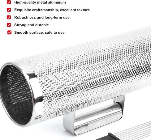 Guiro Shaker, Aluminum Guiro Instrument with Scraper Orff Percussion Instrument Shaker Musical Instruments Band Accompaniment Sand Hammer, 4x12in in Saudi Arabia