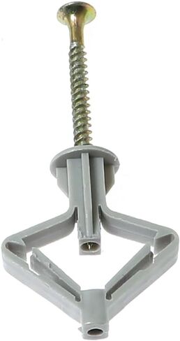 RLECS 12pcs Hollow Wall Anchors with Self Drilling Screws Drywall Anchor Kits for Gypsum Board Fiberboard, Grey in Saudi Arabia