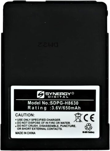 Synergy Digital Pager Battery, Compatible with Motorola Minitor V Pager, (Ni-MH, 3.6V, 650mAh) Ultra High Capacity, Replacement for Motorola RLN5707, RLN5707A Battery in Saudi Arabia