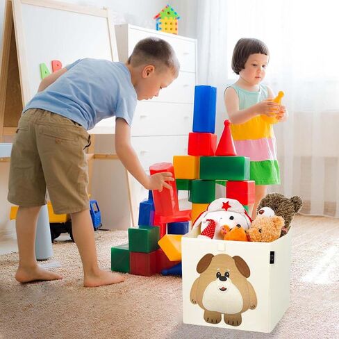 KOVCHEG Foldable Animal Toy Storage Bins/Cube/Box/Chest/Organizer for Kids & Nursery, 13 inch (puppy) in Saudi Arabia