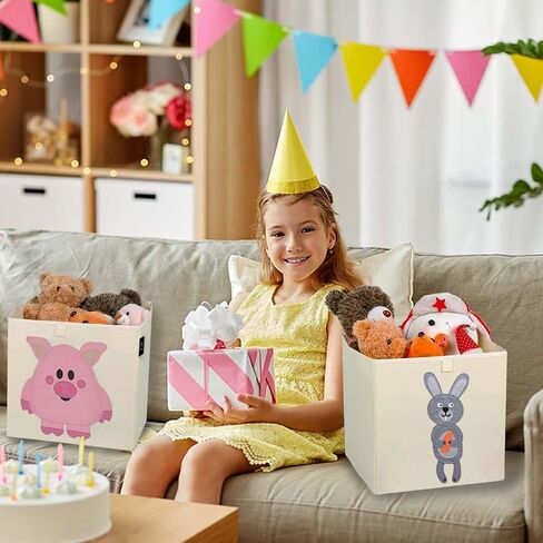 KOVCHEG Foldable Animal Toy Storage Bins/Cube/Box/Chest/Organizer for Kids & Nursery, 13 inch (puppy) in Saudi Arabia