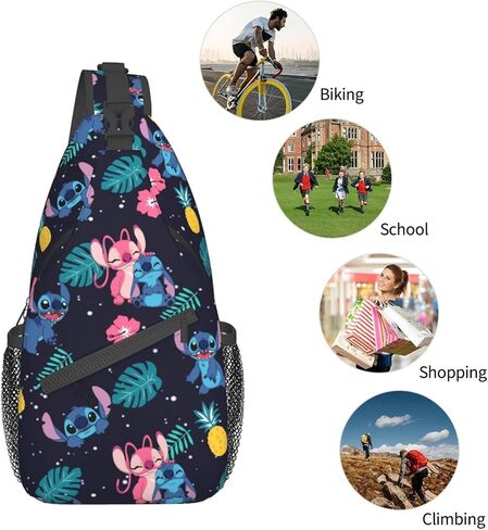 Cute Sling Bag for Man Fanny Pack Adult Crossbody Sling Backpack Travel Hiking Woman Chest Bag Daypack in Saudi Arabia