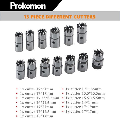 أداة تنظيف قاطعة مقعد حاقن الديزل 17 قطعة من Prokomon، أداة إزالة إصلاح المخرطة المسطحة، متوافقة مع BMW Mercedes-Benz Renault Ford in Kuwait