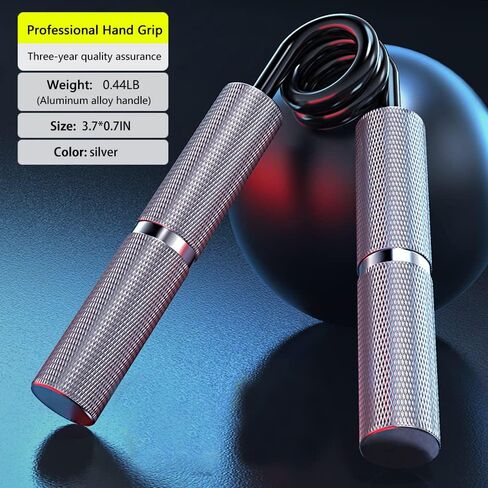 TIT COOPOPE Hand Grip Strength Trainer Wrist Strengthener - Resistance from 50-350LB Metal Hand Grip Strengthener Exerciser for Hand,and Fingers,Silver Stainless Steel in Saudi Arabia