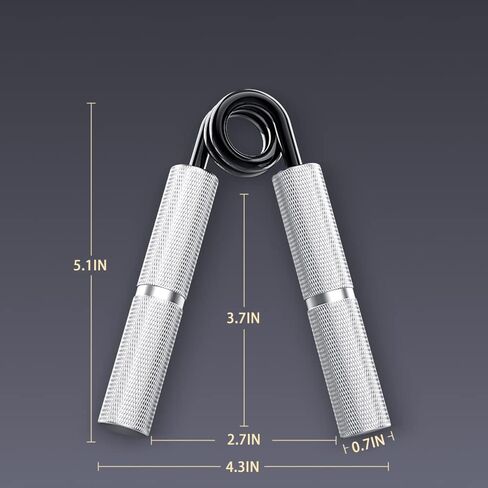 TIT COOPOPE Hand Grip Strength Trainer Wrist Strengthener - Resistance from 50-350LB Metal Hand Grip Strengthener Exerciser for Hand,and Fingers,Silver Stainless Steel in Saudi Arabia