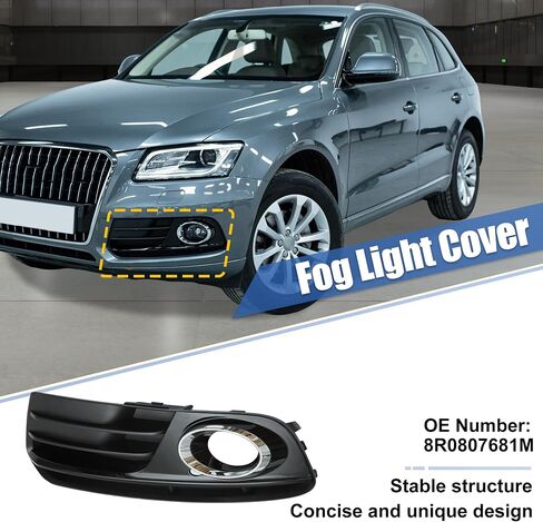 X AUTOHAUX 8R0807681M Front Left Driver Side Fog Light Grille Cover Trim for Audi Q5 8R0 2013-2017 in Saudi Arabia