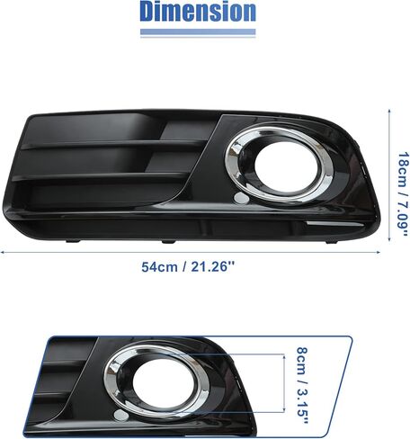 X AUTOHAUX 8R0807681M Front Left Driver Side Fog Light Grille Cover Trim for Audi Q5 8R0 2013-2017 in Saudi Arabia
