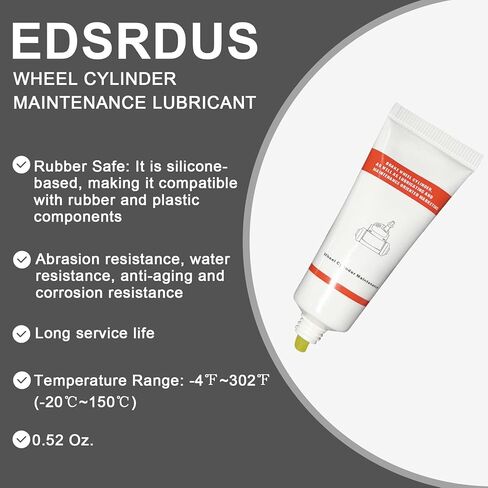 EDSRDUS شحم الفرامل المضاد للالتصاق، أنبوب شحم مقاوم للماء ومضاد للصدأ والتآكل لتشحيم نظام الفرامل (عبوة أنبوبية 0.5 أونصة × 3) in Kuwait