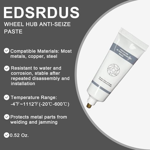 EDSRDUS شحم الفرامل المضاد للالتصاق، أنبوب شحم مقاوم للماء ومضاد للصدأ والتآكل لتشحيم نظام الفرامل (عبوة أنبوبية 0.5 أونصة × 3) in Kuwait