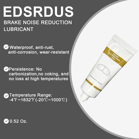 EDSRDUS شحم الفرامل المضاد للالتصاق، أنبوب شحم مقاوم للماء ومضاد للصدأ والتآكل لتشحيم نظام الفرامل (عبوة أنبوبية 0.5 أونصة × 3) in Kuwait