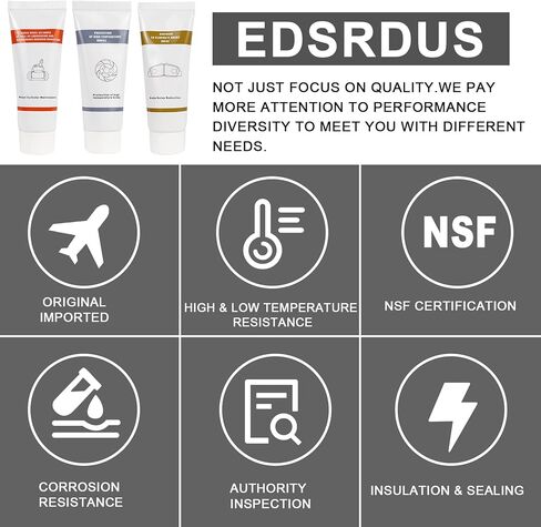 EDSRDUS شحم الفرامل المضاد للالتصاق، أنبوب شحم مقاوم للماء ومضاد للصدأ والتآكل لتشحيم نظام الفرامل (عبوة أنبوبية 0.5 أونصة × 3) in Kuwait