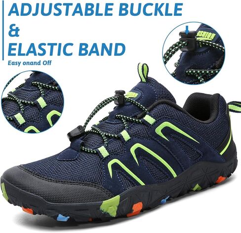 أحذية المشي لمسافات طويلة للأولاد من ASHON | أحذية حافي القدمين | صندوق عريض عند الأصابع | أحذية رياضية خفيفة الوزن للمشي والجري in Kuwait