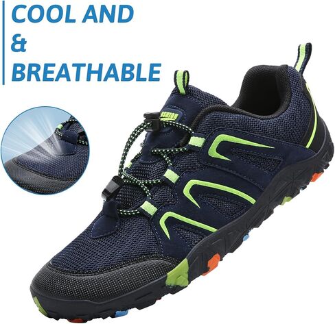 أحذية المشي لمسافات طويلة للأولاد من ASHON | أحذية حافي القدمين | صندوق عريض عند الأصابع | أحذية رياضية خفيفة الوزن للمشي والجري in Kuwait