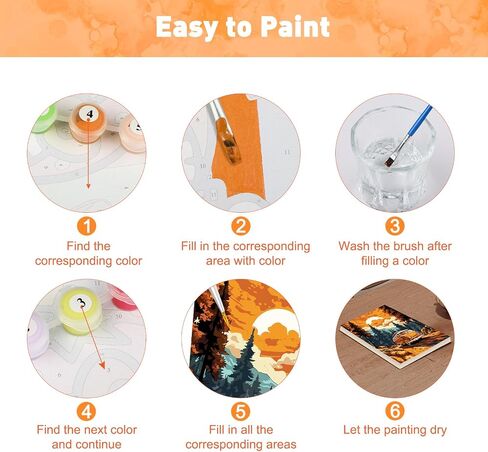 MAXBYE Touring Bus Paint by Numbers Kit for Adults with Frame, Beautiful Mountain View Crafts for Adults, DIY Acrylic Paint by Numbers Kits on Canvas for Gift Home Wall Decor 12x16inch in Saudi Arabia