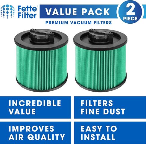 Fette Filter - 2 Pack DXVC4001 HEPA Filter Compatible with DEWALT DXV04T DXV05P DXV05S DXV08S DXV06G Wet Dry Shop Vacuums. Compare to Part# DXVC4001. in Saudi Arabia