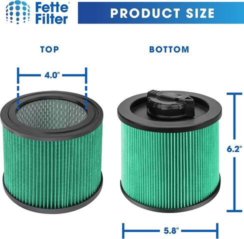 Fette Filter - 2 Pack DXVC4001 HEPA Filter Compatible with DEWALT DXV04T DXV05P DXV05S DXV08S DXV06G Wet Dry Shop Vacuums. Compare to Part# DXVC4001. in Saudi Arabia