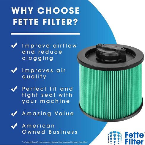 Fette Filter - 2 Pack DXVC4001 HEPA Filter Compatible with DEWALT DXV04T DXV05P DXV05S DXV08S DXV06G Wet Dry Shop Vacuums. Compare to Part# DXVC4001. in Saudi Arabia