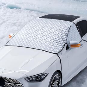 Car Windshield Cover for Ice and Snow, 4 Layers Ultra Thick Windshield Snow Cover with Side Mirror Cover Magnetic, Winter Frost Hail Protector for Most Car, SUV, Truck, Van, MPV (91x47 Inch) in Saudi Arabia