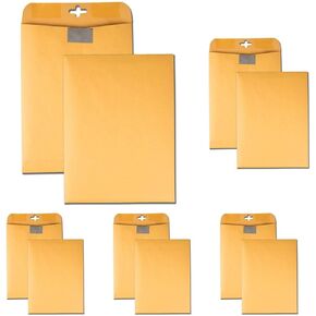 Quality Park 9 x 12 Postage Saving ClearClasp Envelopes, with Reusable Redi-Tac Closure & Gummed Flap, 28 lb Kraft Paper, 100 per Box (QUA43568) in Kuwait