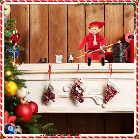 Realspring 9 Pcs Christmas Doll Accessories Set Doll Fishing Clothes Props Include Fishing Outfit Camping Accessories for Mini House Decoration in Saudi Arabia