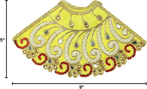 Decorative Laxmi Durga Devi MATA Dress poshak vastra Cloth lehanga Chunari Puja Item for Laxmi Durga Devi Idol Statues for Indian Traditional Festival Decoration(Size :- 5")(Orange) in Saudi Arabia
