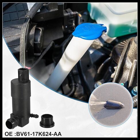 Windshield Washer Motor Pump Replacement Fit for Ford Transit - Pack of 2 Black Durable Material in Saudi Arabia