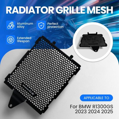 استبدال واقي المبرد للدراجات النارية BMW R1300GS R1300 GS R 1300 GS ADV ADVENTURE 2023 2024 غطاء حماية شبكة المبرد الألومنيوم (أسود) in Kuwait