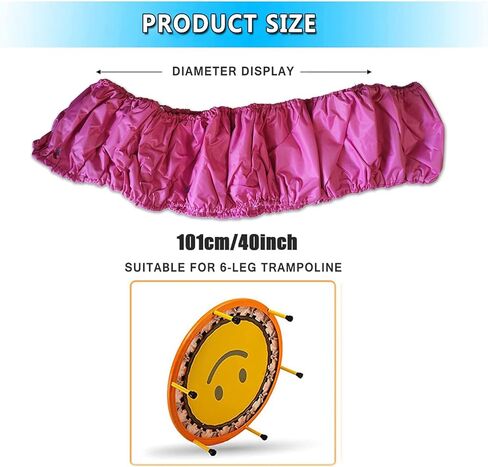 Trampoline Spring Cover 40 Inch Replacement Safety Pad for Mini Trampoline 3 Layer Protect Tear-Resistant Oxford Cloth Easy to Install Replacement for Home, Gym in Kuwait
