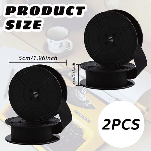 2 Pairs Universal Typewriter Ribbon Deep Black Typewriter Ink Ribbon Replacement for Vintage Manual Typewriters Most Models in Kuwait