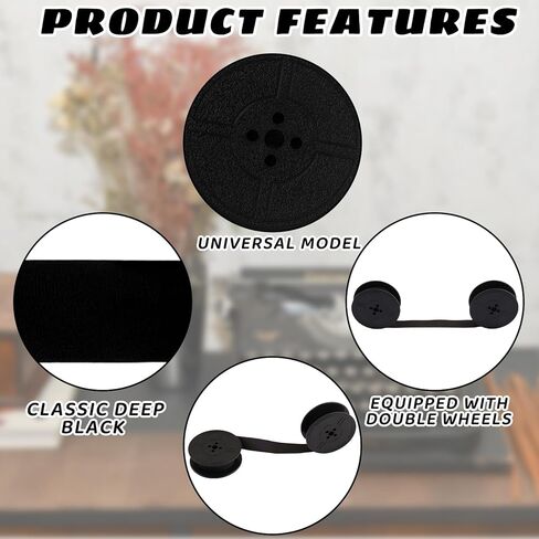 2 Pairs Universal Typewriter Ribbon Deep Black Typewriter Ink Ribbon Replacement for Vintage Manual Typewriters Most Models in Kuwait