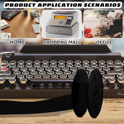 2 Pairs Universal Typewriter Ribbon Deep Black Typewriter Ink Ribbon Replacement for Vintage Manual Typewriters Most Models in Kuwait