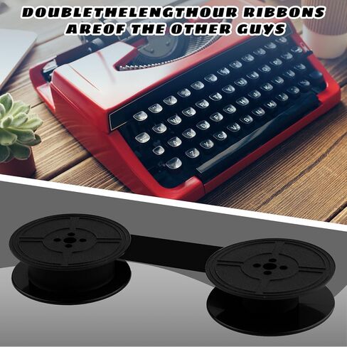 2 Pairs Universal Typewriter Ribbon Deep Black Typewriter Ink Ribbon Replacement for Vintage Manual Typewriters Most Models in Kuwait
