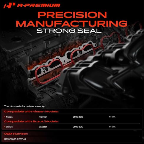 A-Premium Lower Engine Intake Manifold Gasket Set Compatible with Nissan Frontier 2005-2019 & Suzuki Equator 2009-2012, 2.5L in Saudi Arabia