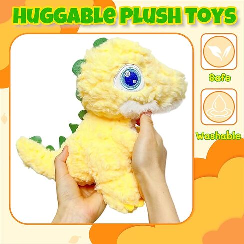 Green Dinosaur Stuffed Animal 12" Dino Plush Toys for Kids, Kawaii Dinosaur Plush Toys Pillow, Cute Plushie, Dino Stuffed Animals for Girls and Boys, Easter Basket Stuffers, Party Favors in Saudi Arabia