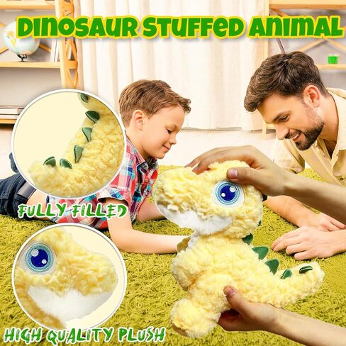 Green Dinosaur Stuffed Animal 12" Dino Plush Toys for Kids, Kawaii Dinosaur Plush Toys Pillow, Cute Plushie, Dino Stuffed Animals for Girls and Boys, Easter Basket Stuffers, Party Favors in Saudi Arabia