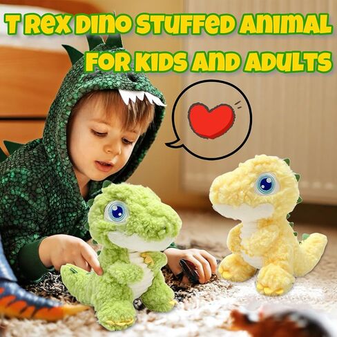 Green Dinosaur Stuffed Animal 12" Dino Plush Toys for Kids, Kawaii Dinosaur Plush Toys Pillow, Cute Plushie, Dino Stuffed Animals for Girls and Boys, Easter Basket Stuffers, Party Favors in Saudi Arabia
